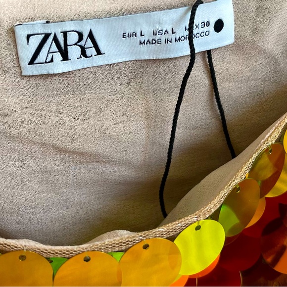 Zara Sequin Crop Top - Picture 7 of 8